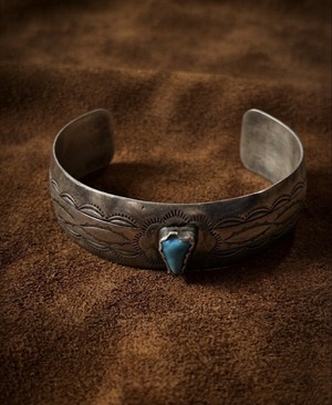 Vintage Bell Trading Post Fred Harvey Style Turquoise Bracelet / オールドキングマンターコイズ バングル