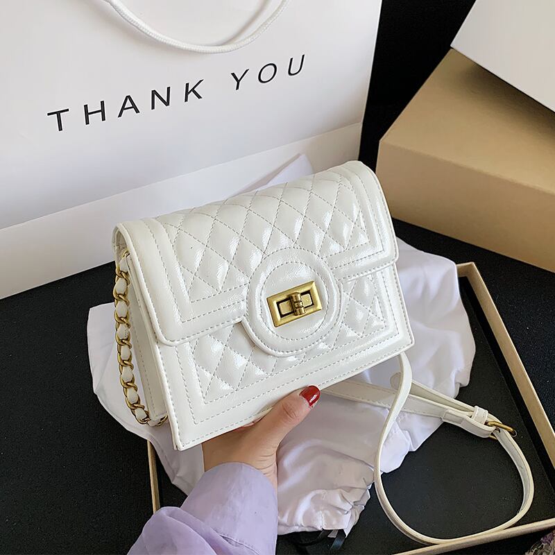 夏の小さなバッグ女性バッグ2020人気の新しい波テクスチャワイルドダイヤモンドチェーンクロスボディバッグ気質小さな正方形のバッグ Tiancai_Wing_Bag6354701