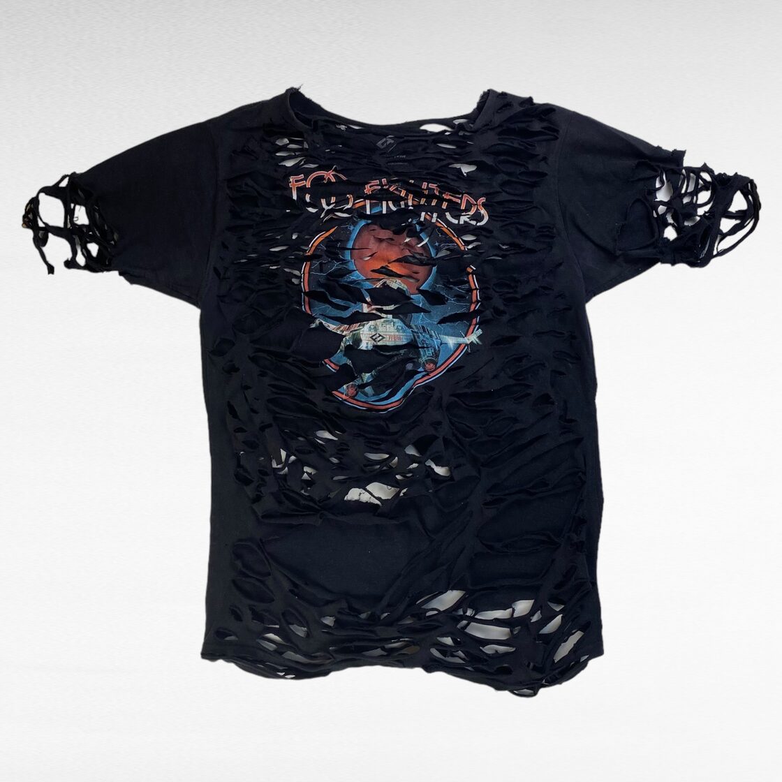 remake】 フー・ファイターズ L バンドTシャツ リメイク ボロ Tシャツ 