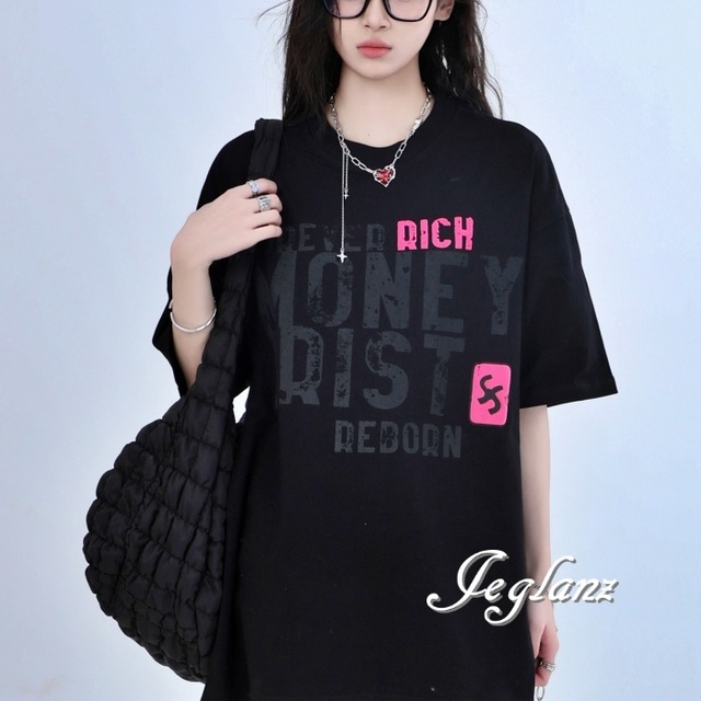 フェード 英字 ロゴ Tシャツ ロンT シンプル ユニセックス（MC450）β