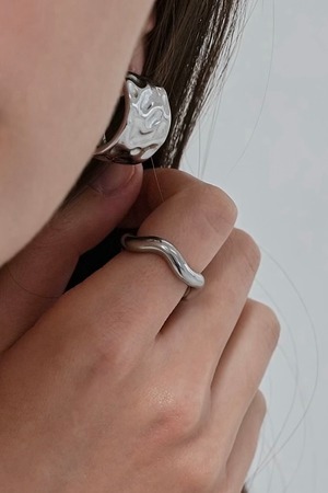 316L wavy ring［silver］#r169