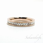 D007 送料無料 レディース 指輪 アクセサリー Rosegold  Eternity Ring