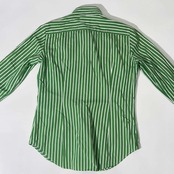 90s RALPH LAUREN SPORT ラルフローレン ストライプ 長袖シャツ 6/グリーン レディース ビンテージ