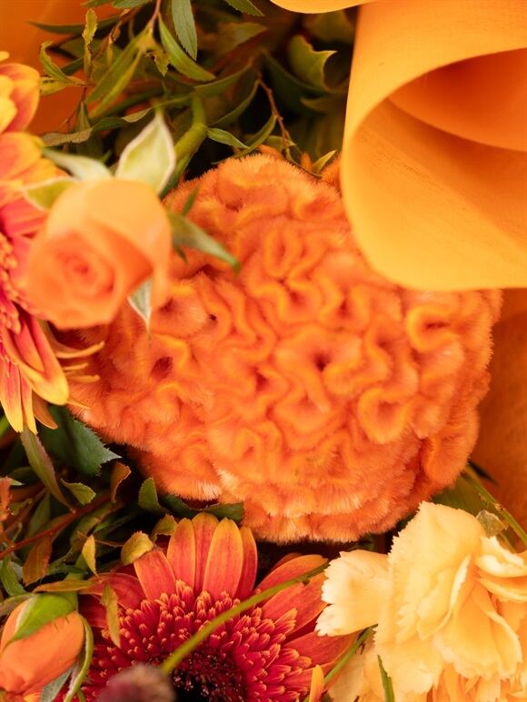 秋ギフト】conokaオータムブーケS-orange-｜花束｜オレンジ系