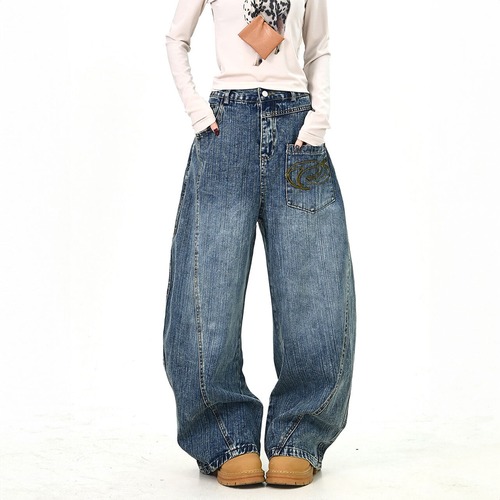 フェードウォッシュバレルフォルムデニムパンツ 1col   R01887