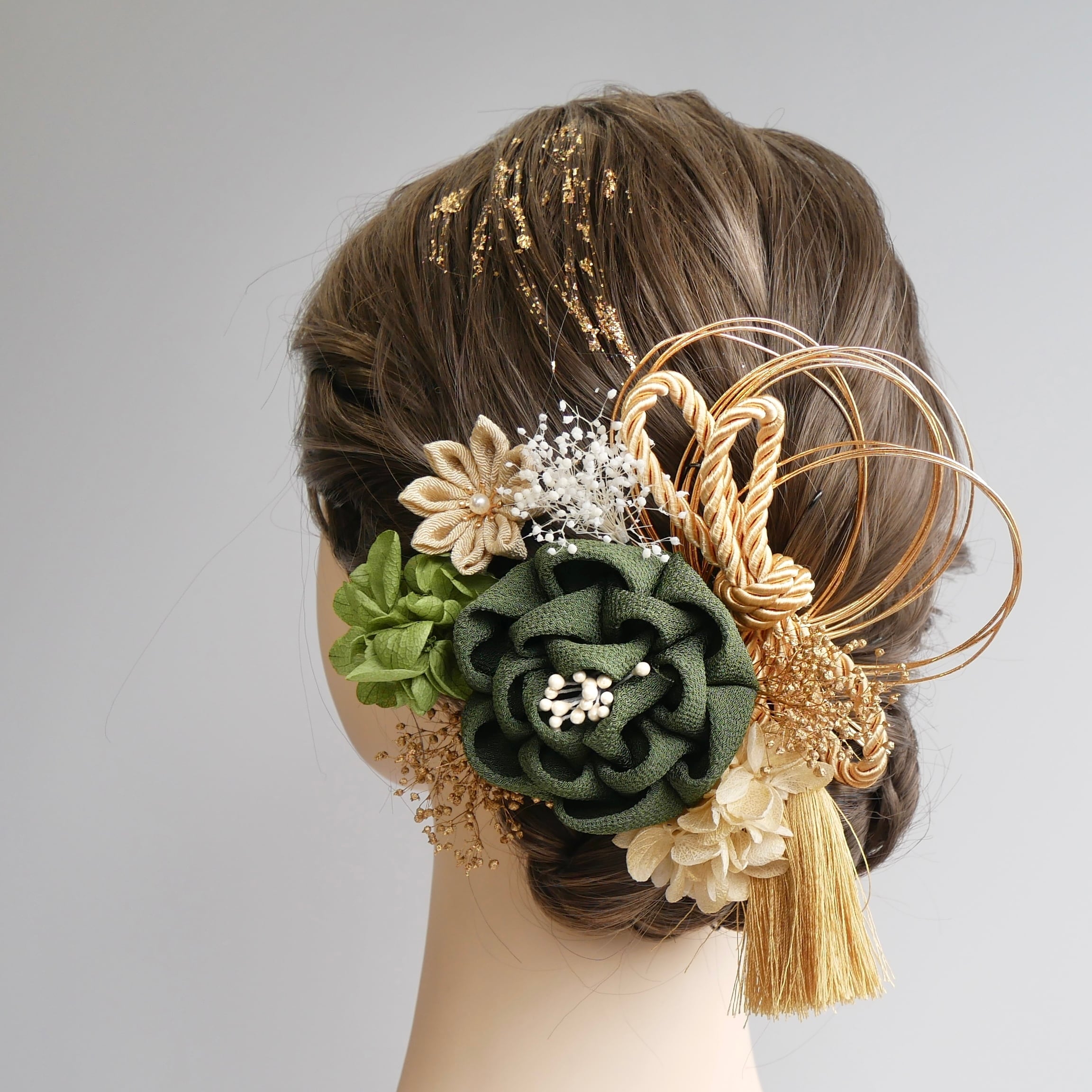 Green 緑 | Lomeri (ロメリ) お花のヘアアクセサリー専門店