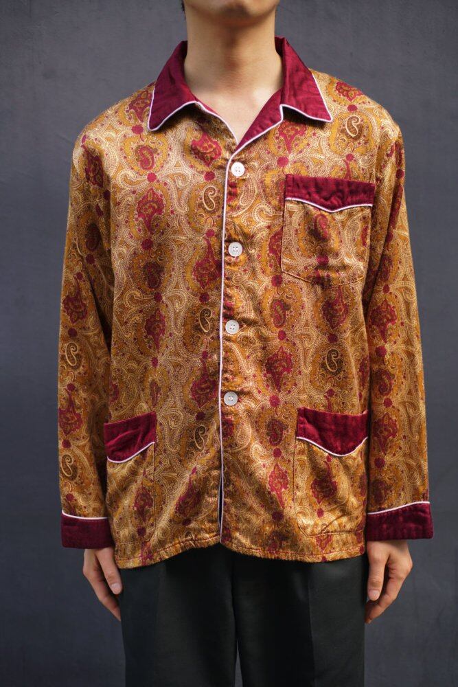 Euro Vintage Paisley Pattern Pajamas Shirt [1960s-] EURO Vintage