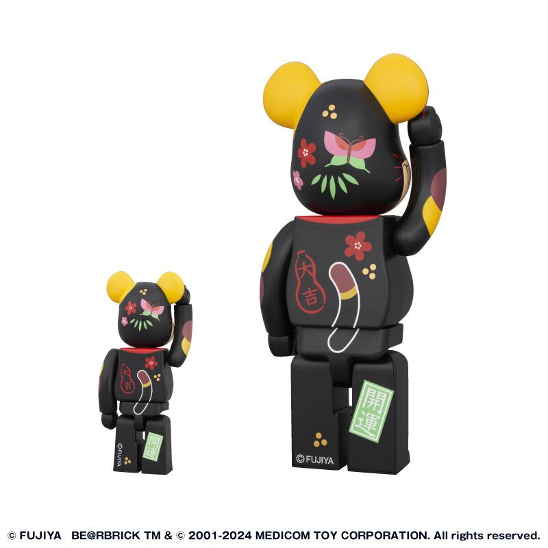 BE@RBRICK 招き猫 ポコちゃん 黒 400％ 不二家