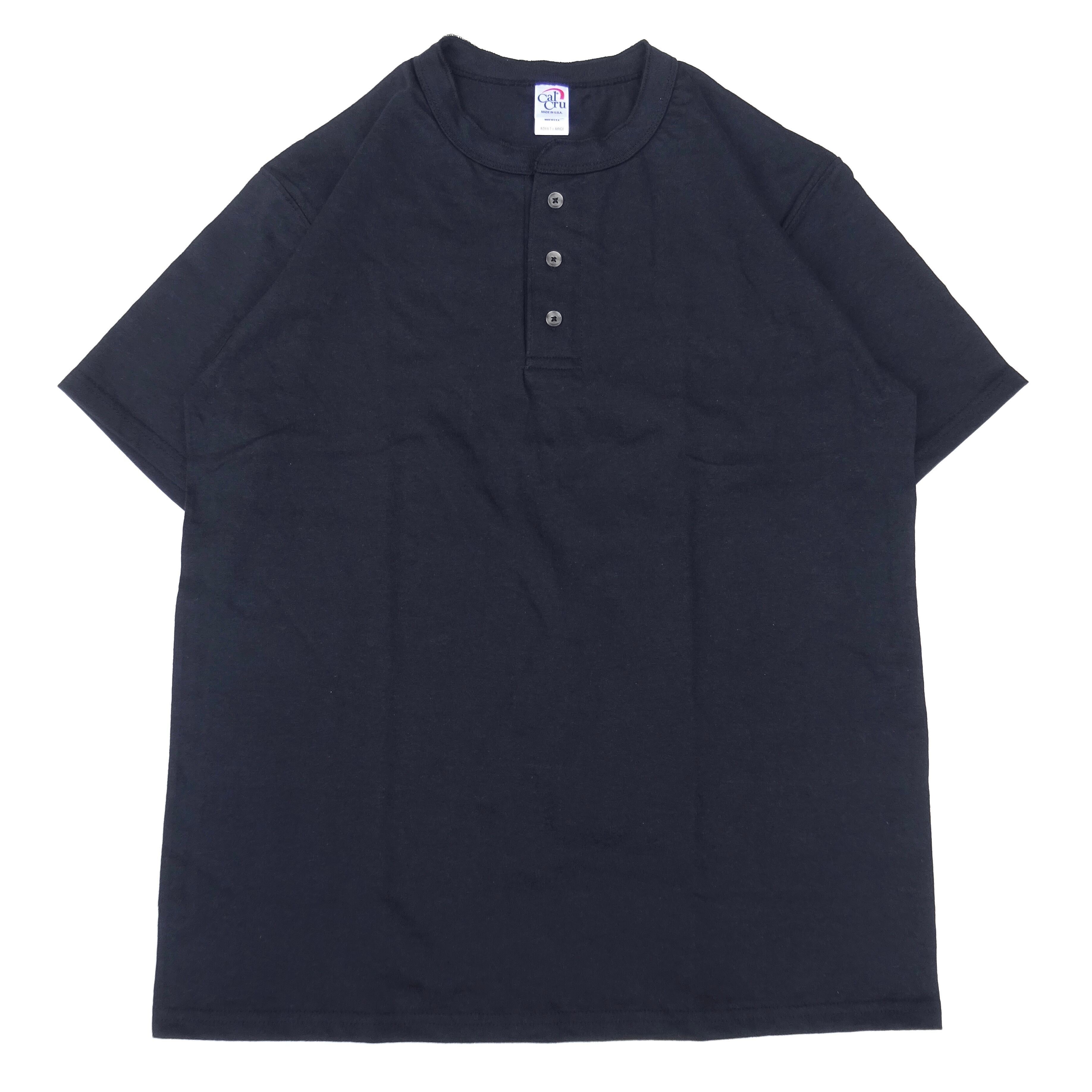 CalCru (カルクルー) 3 Button 7.2 oz Henley ブラック