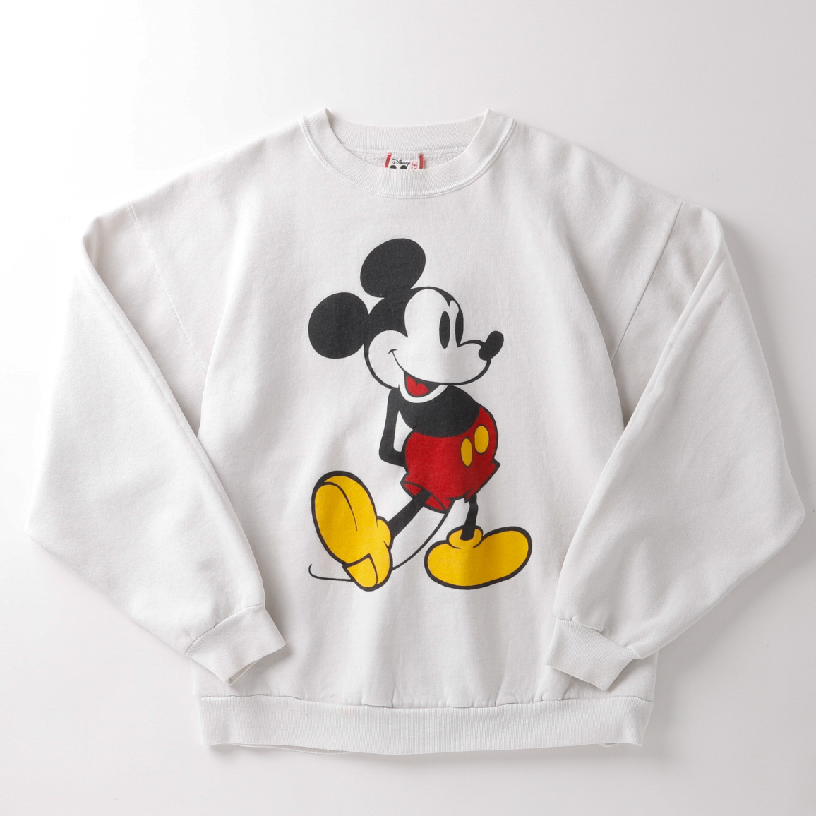 【極美品】80s Mickey mouse Vintage sweatshirt big size rare item Made in USA／80年代 ヴィンテージ ミッキーヴィンテージ スウェットトレーナー USA製 ビッグサイズ 白 レアカラー 逸品