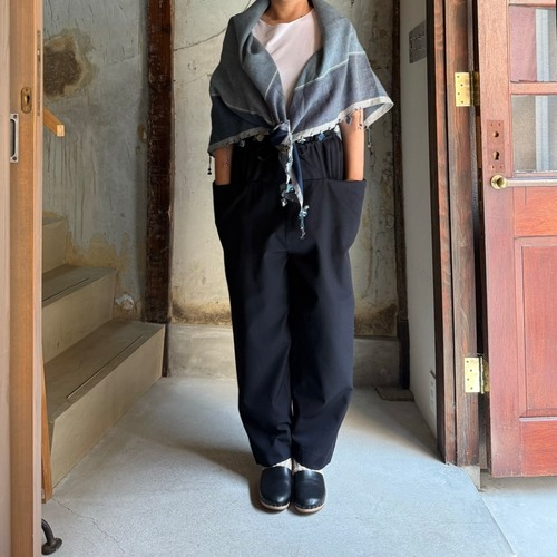 quitan／キタン　NIWASHIGOTO EASY PANTS／WORSTED WOOL FABLICS　#5240027 MIDNIGHT  size 0