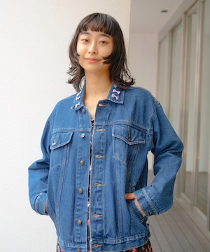 【送料無料】"Remake"denim ribbon jacket