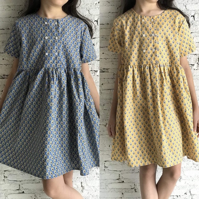 【即納】北欧風 ハイウエスト ワンピース