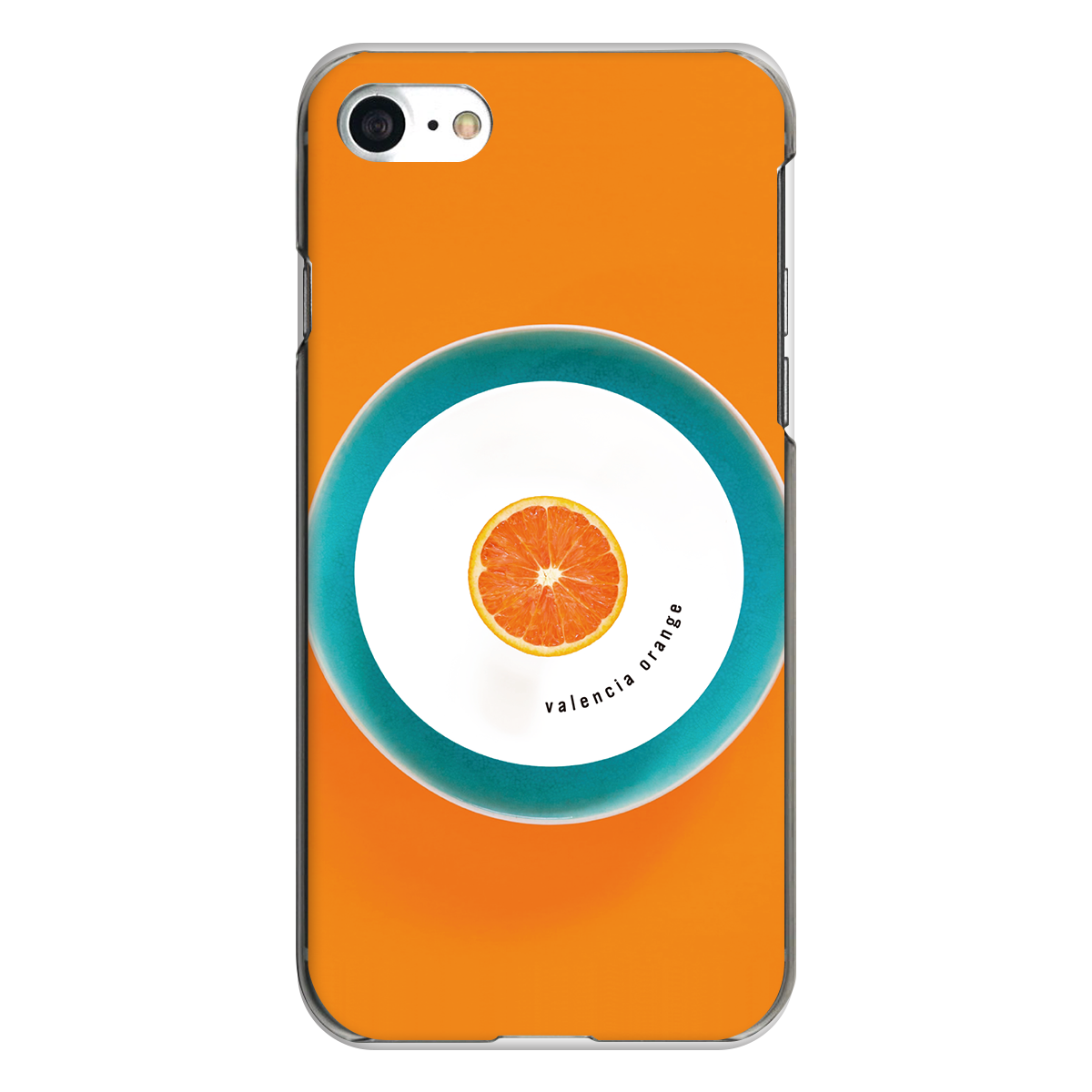 iPhone対応 スマホ ハードケース クリア オレンジ 食べ物 デザイナーズ 【iPhone17 / iPhone16e / AQUOS / Xperia 他 iPhone / Android ほぼ全機種対応】 |desr3690