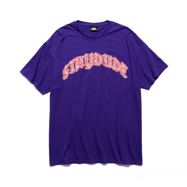 【STAY DUDE COLLECTIVE】Arch Paisley Logo SS Tee (PURPLE)
