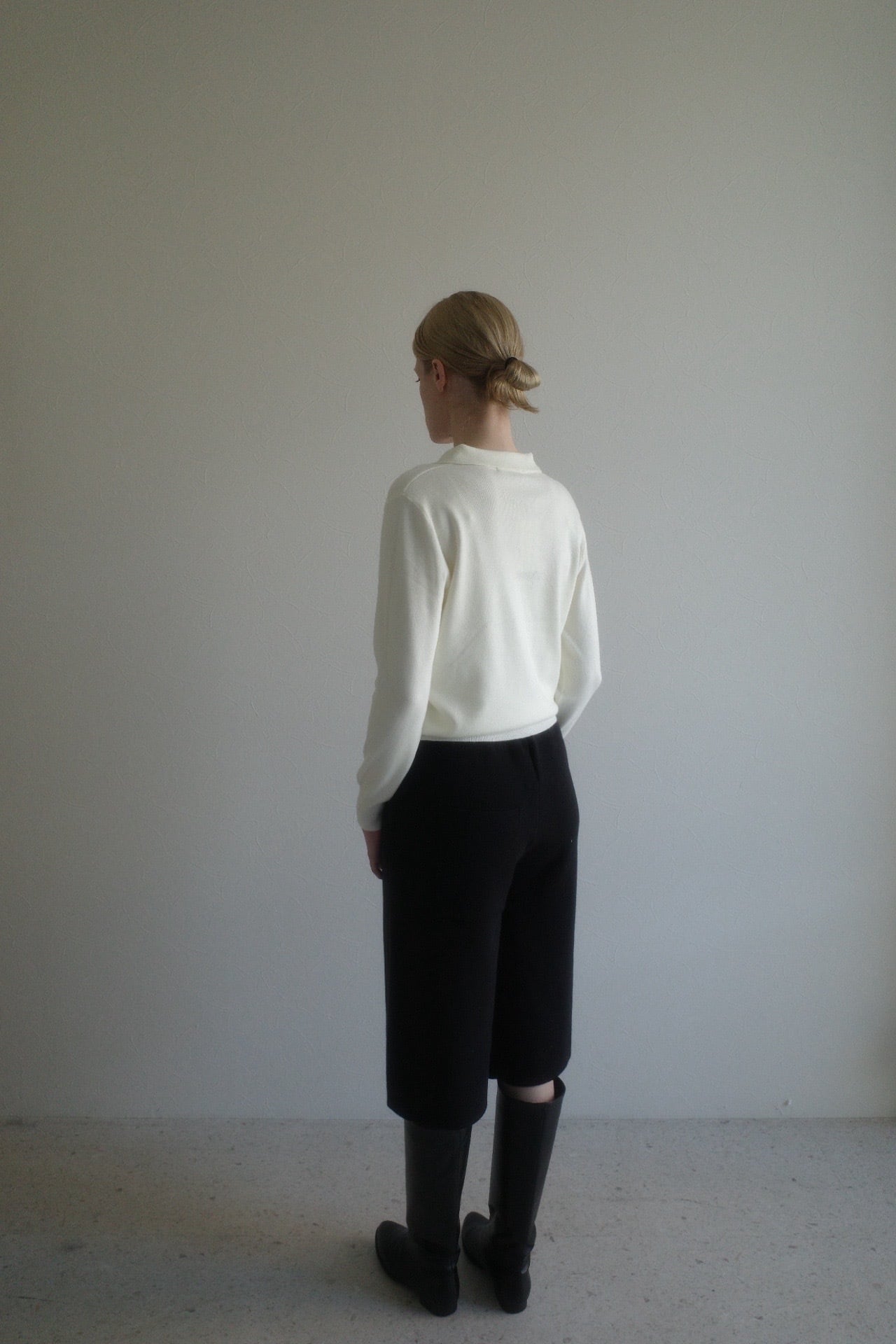 knit half pants (black)