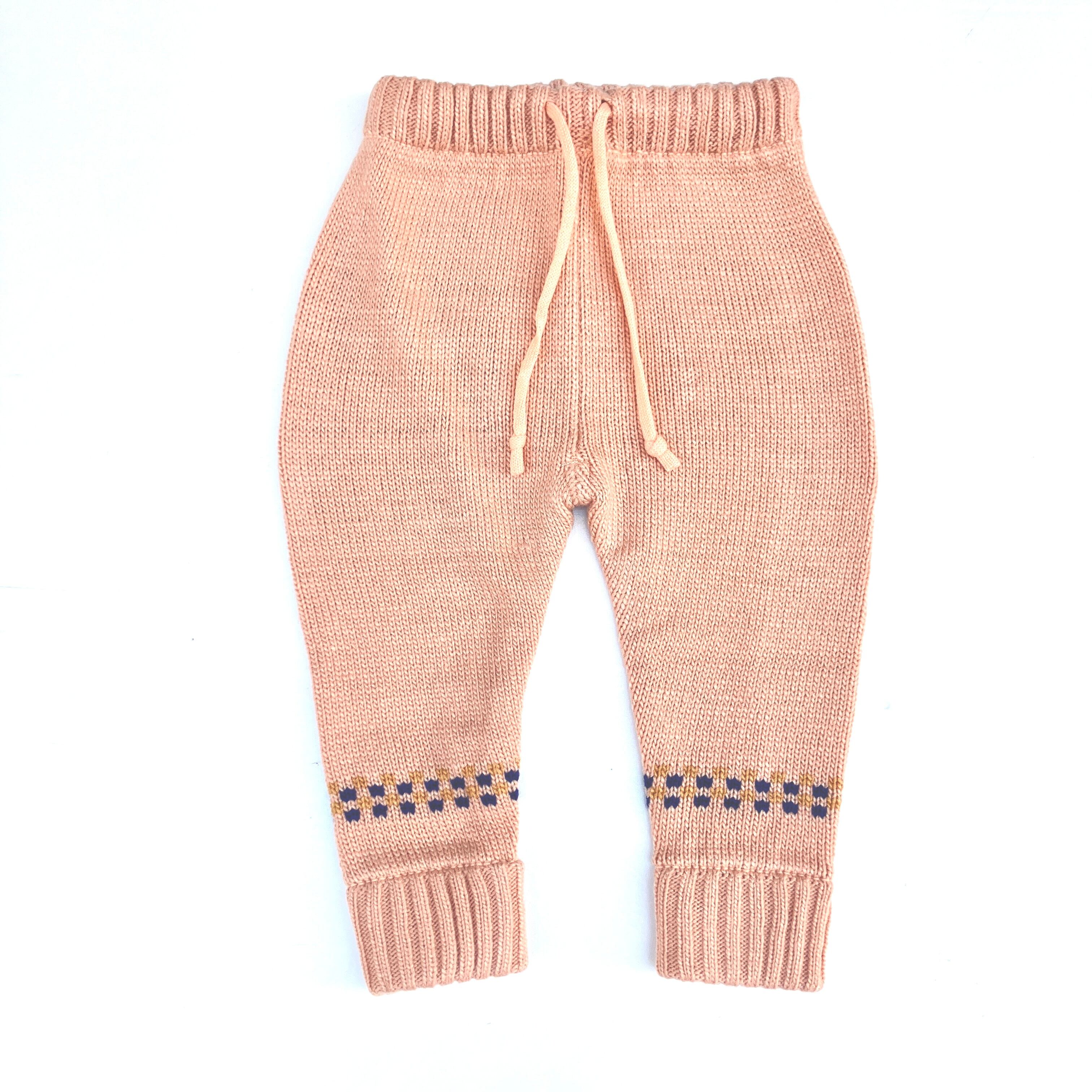 25AW】&PAL(アンドパル)ノルディックニットパンツ スノーピンク(80/90