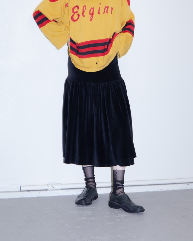 1980s SONIA RYKINL - velour skirt