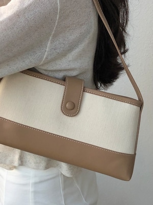 bun hand bag (black/brown)