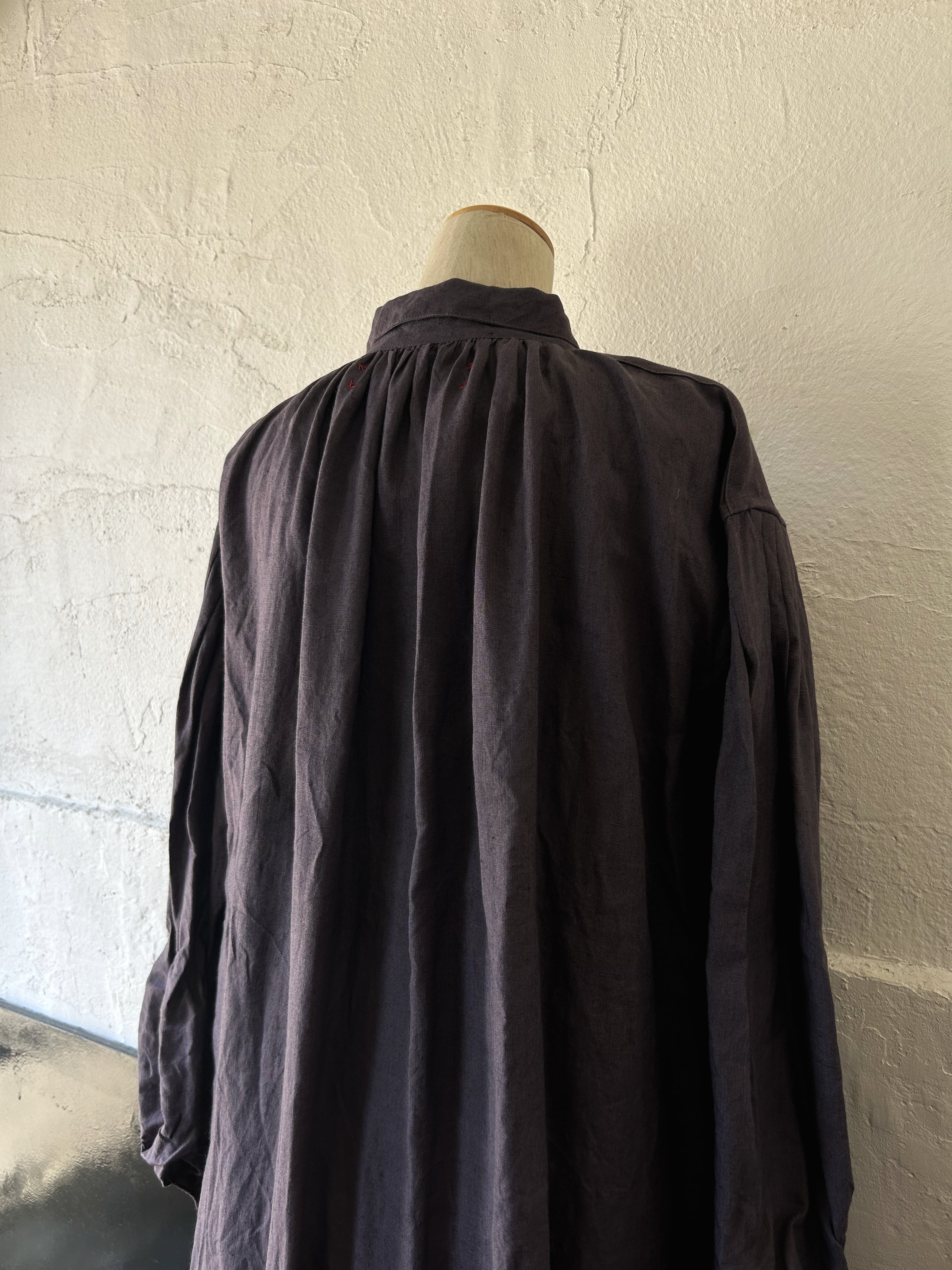 HALLELUJAH 1890's Bourgeron 羊飼いシャツワンピース purple HALLELUJAH 1890's Bourgeron 羊飼いシャツワンピース purple