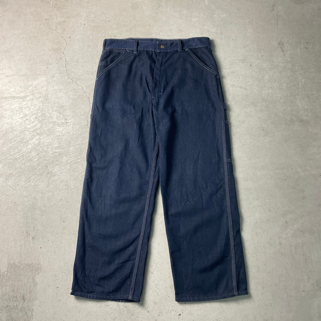 70年代 Sears シアーズ デニムペインターパンツ バットダイ メンズW36 