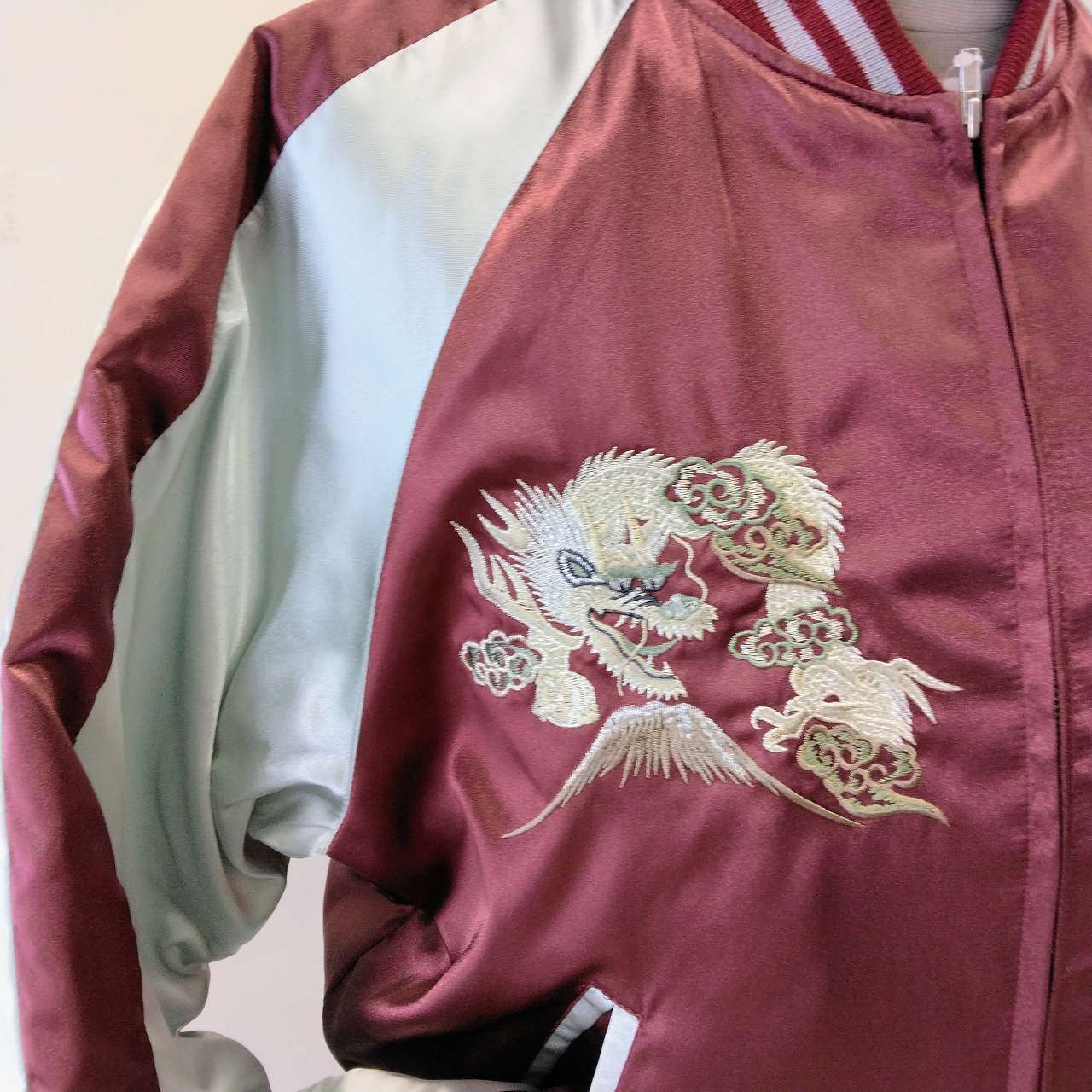 花富士龍スカジャン L LL Embroidered jumper(SUKAJYAN) | あさひや木更津