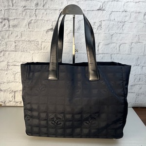 CHANEL シャネル ココマーク ニュートラベルトートMM キャンバス トートバッグ ブラック A-9506
