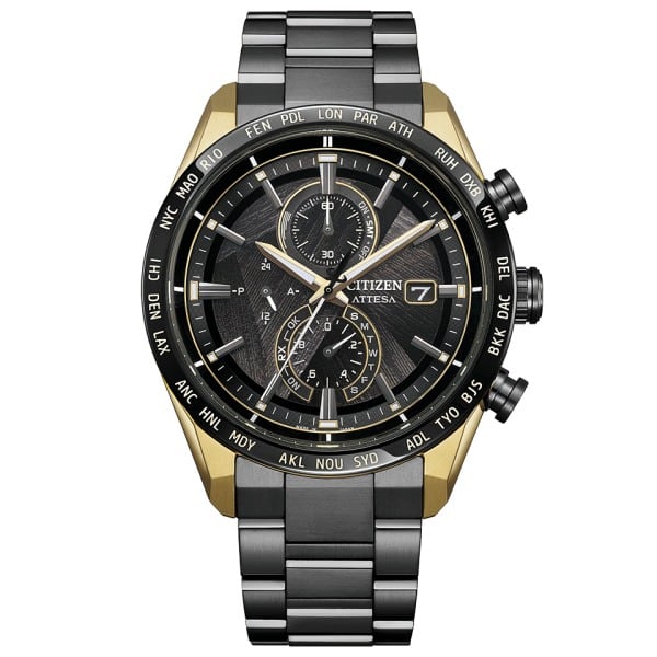 【人気商品】CITIZEN ATTESA シチズン アテッサ ACT Line 世界限定2,200本 LIGHT in BLACK エコドライブ 電波時計 メンズ腕時計 AT8384-58E