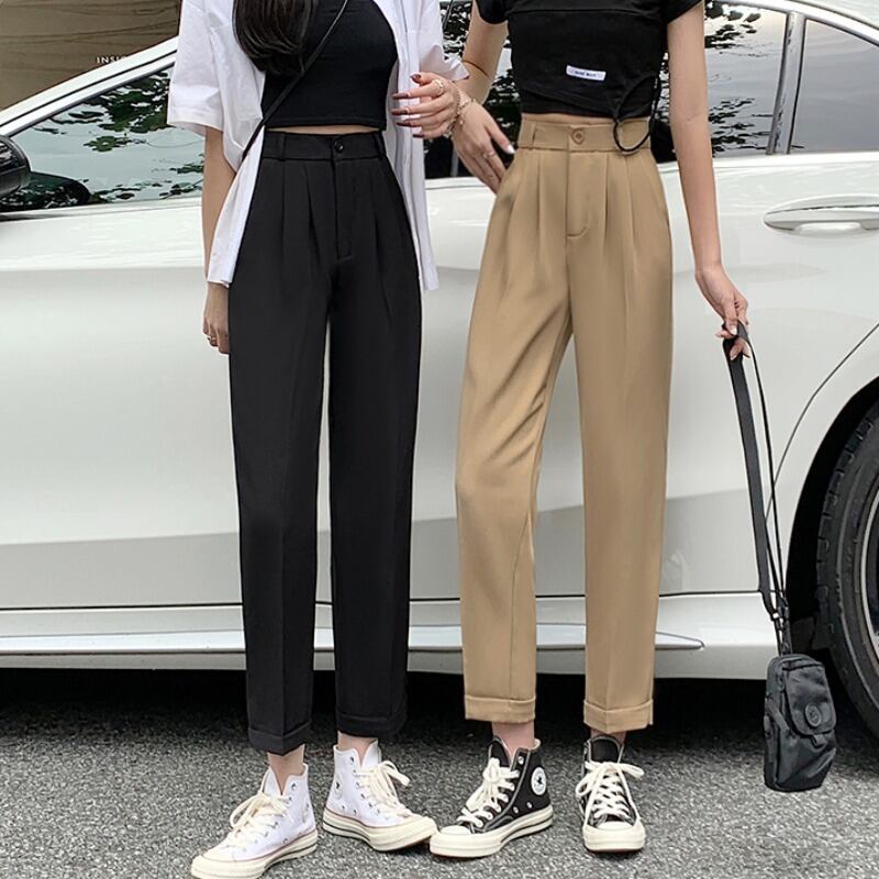 パンツ サマー薄手ハイウェストウェストスリムルーズ 夏物 1号婦人78867954402