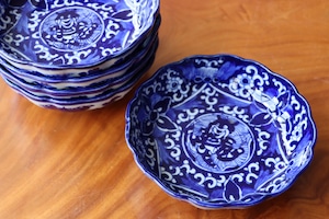 伊万里焼 ベロ藍 膾皿