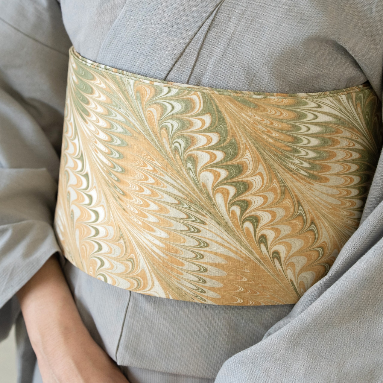 リバーシブル半巾帯 ［カモミールティーとお日さまの香り］❤︎