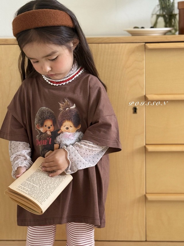 [即納M]≪POISSON≫lace half-turtleneck T beige 14