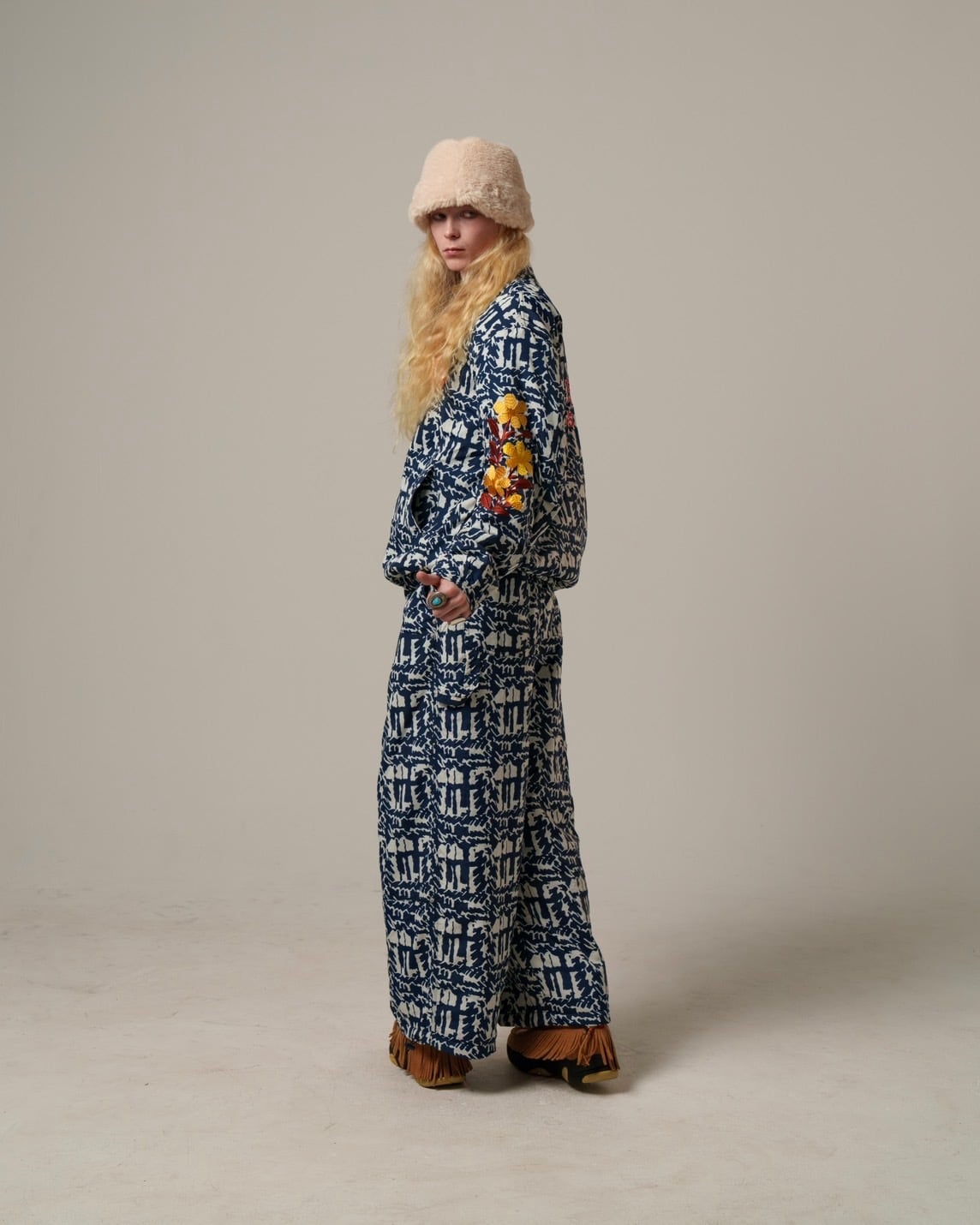 ラスト1点【BIG】Fabric Embroidered Jumper / Camouflage | AMBERGLEAM