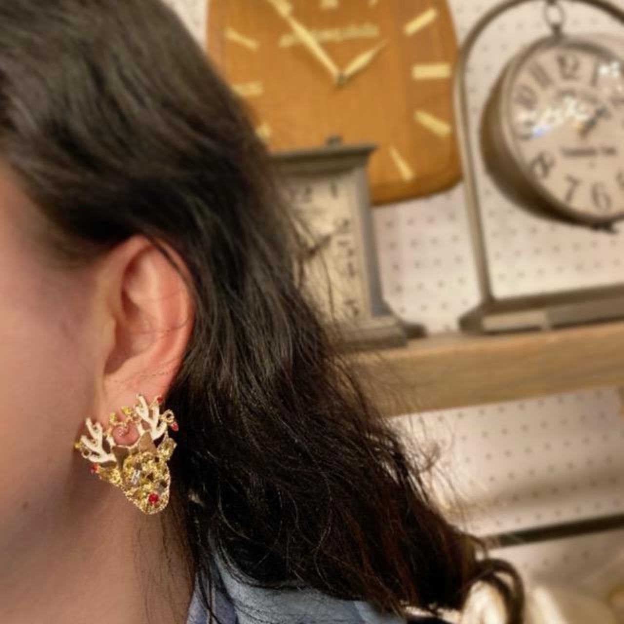 TOPANGA Jewelry　キラキラトナカイピアス