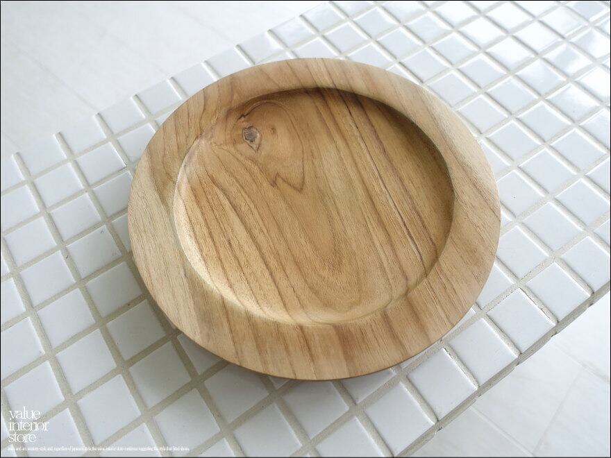 無垢材 丸プレート20cm 取り皿 小皿 パンプレート 木製食器 木の皿 ウッドディッシュ プレート お皿 洋食器 チーク材