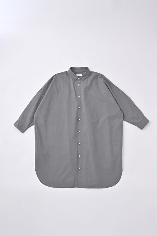 おへそロングシャツ (ライトグレー)