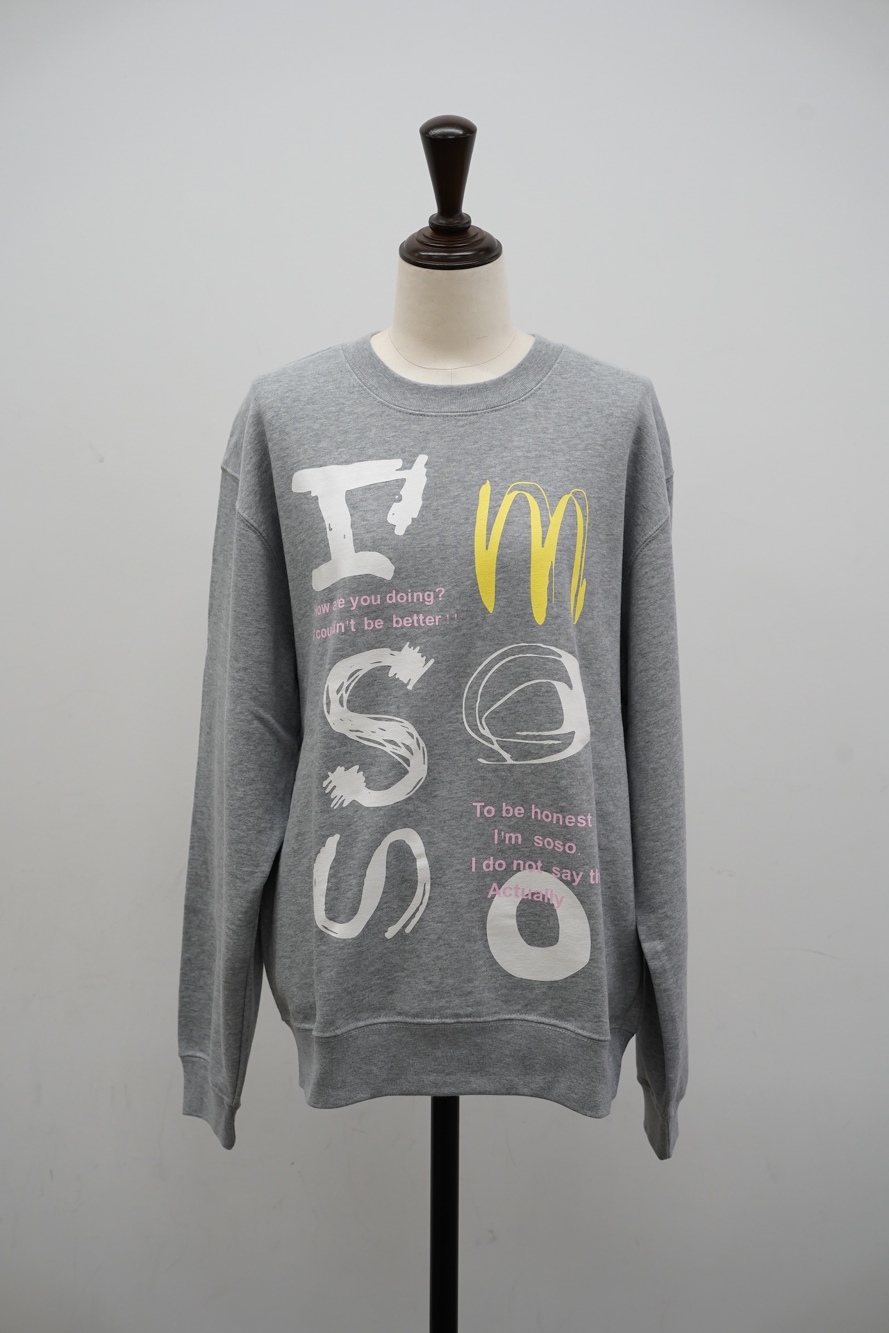 I’M SOSO TEGAKI PRINT SWEAT