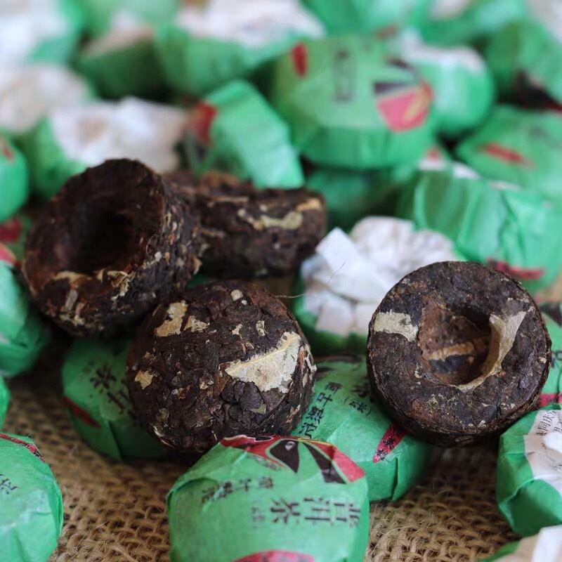 高級プーアル茶塊 黒茶】陳皮プーアル茶 12個/袋 | 五福茶荘