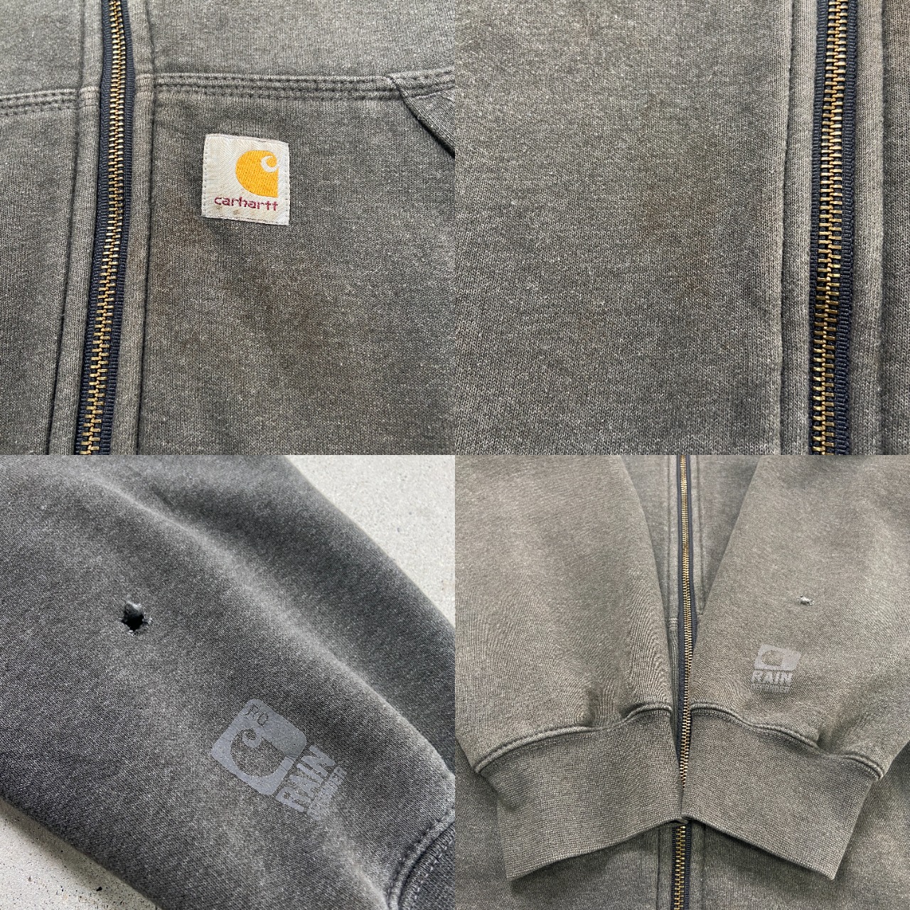 Carhartt カーハート スウェットパーカー フルジップパーカー メッシュ 