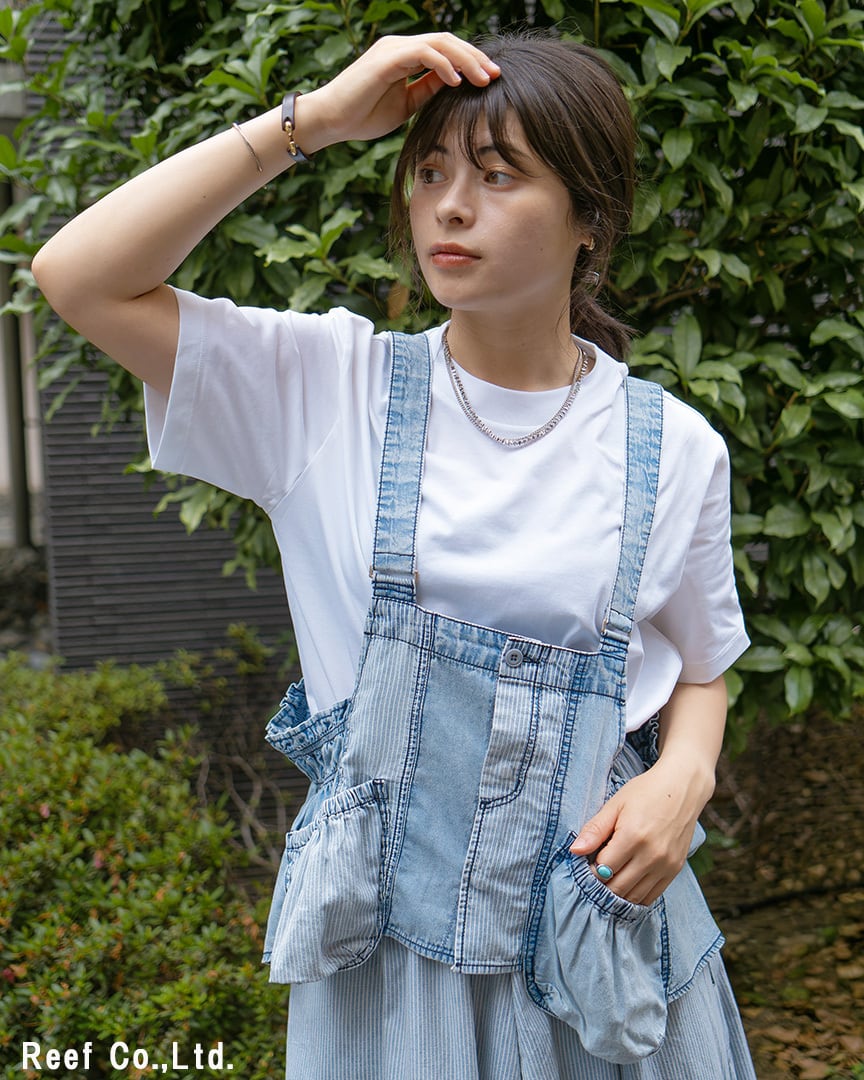 パネルHICKORYデニムビスチェ】 ST-226014 Brand：mililopiulu | Reef
