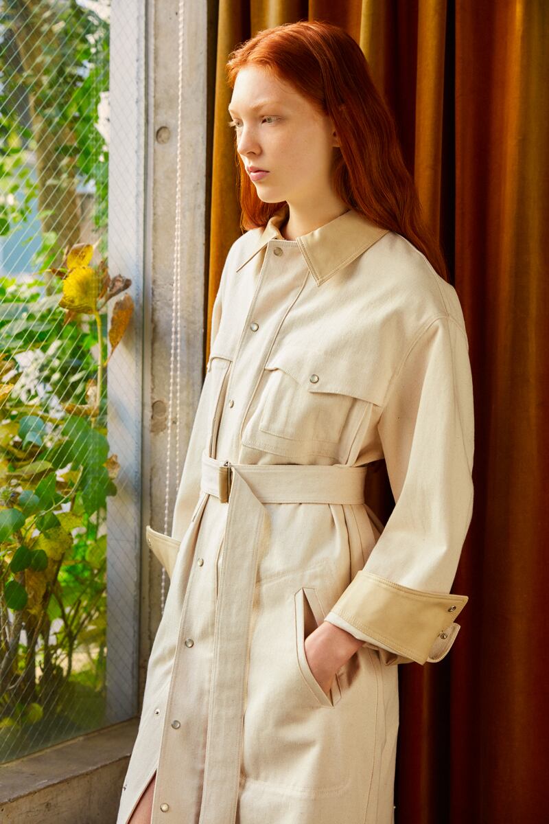 many way long coat -pistachio- | paume