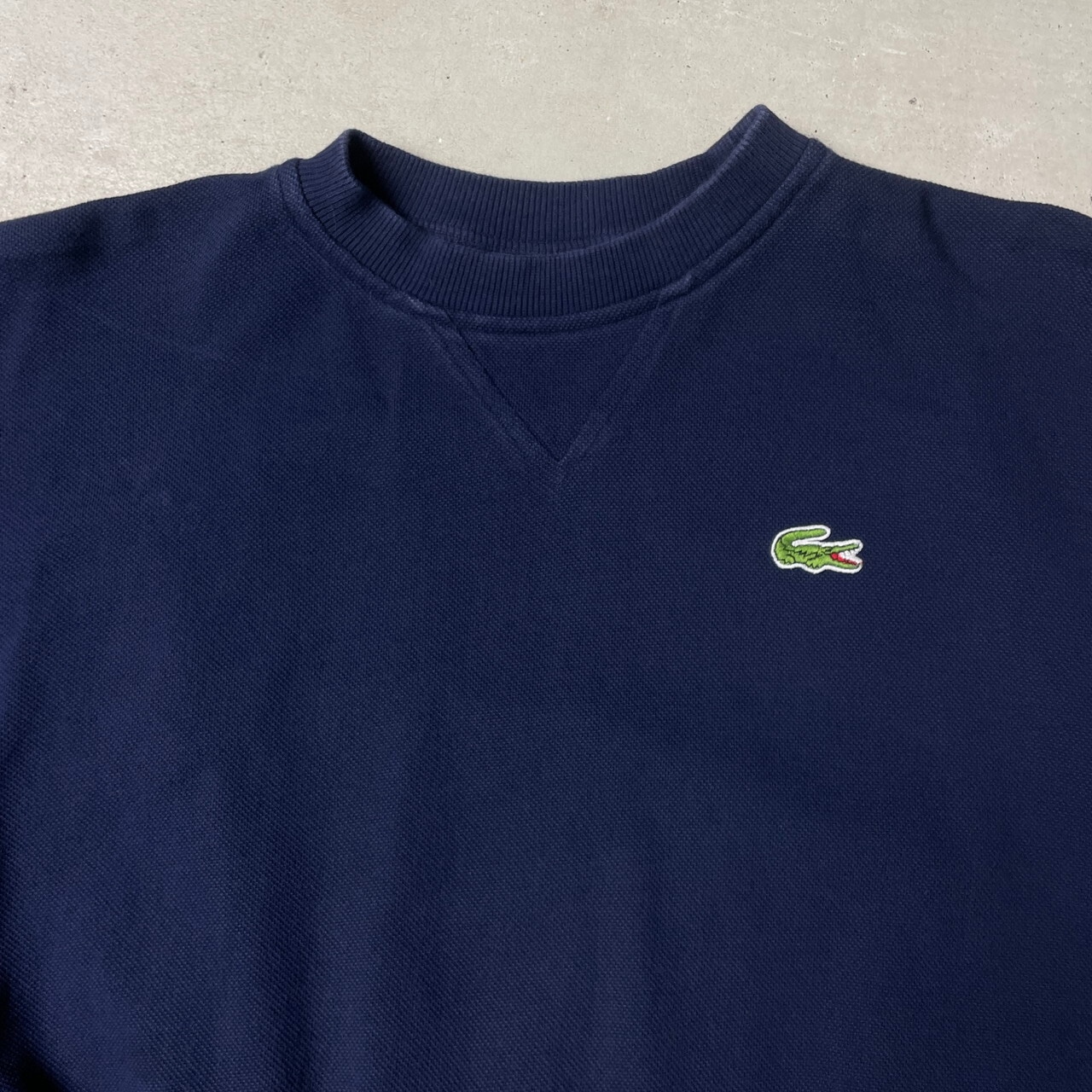 70年代 フランス製 LACOSTE フレンチラコステ 鹿の子地 スウェット 
