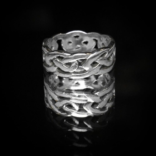 Vintage Band Silver Ring [STERLING] Celtic Knot