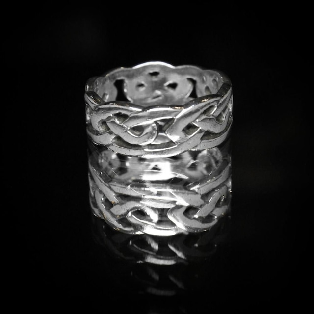 Vintage Band Silver Ring [STERLING] Celtic Knot
