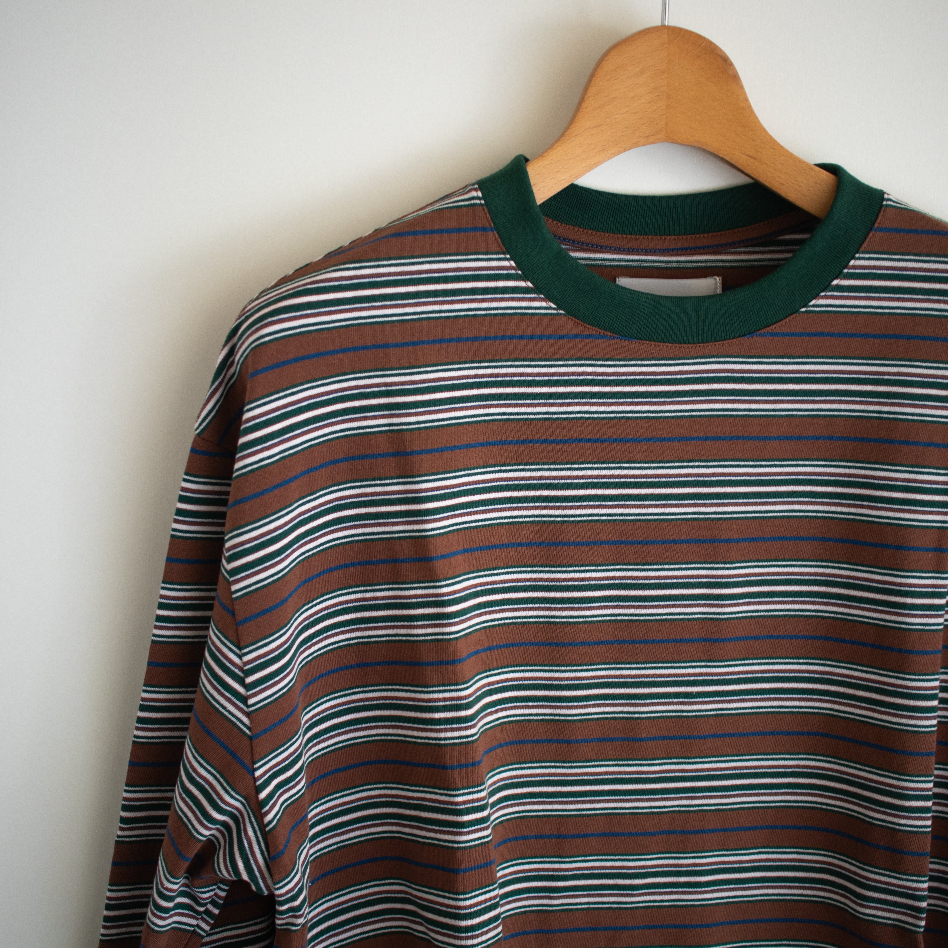 美品レア00sオールド継ぎ接ぎ希少ボーダー切替ロングTシャツL 