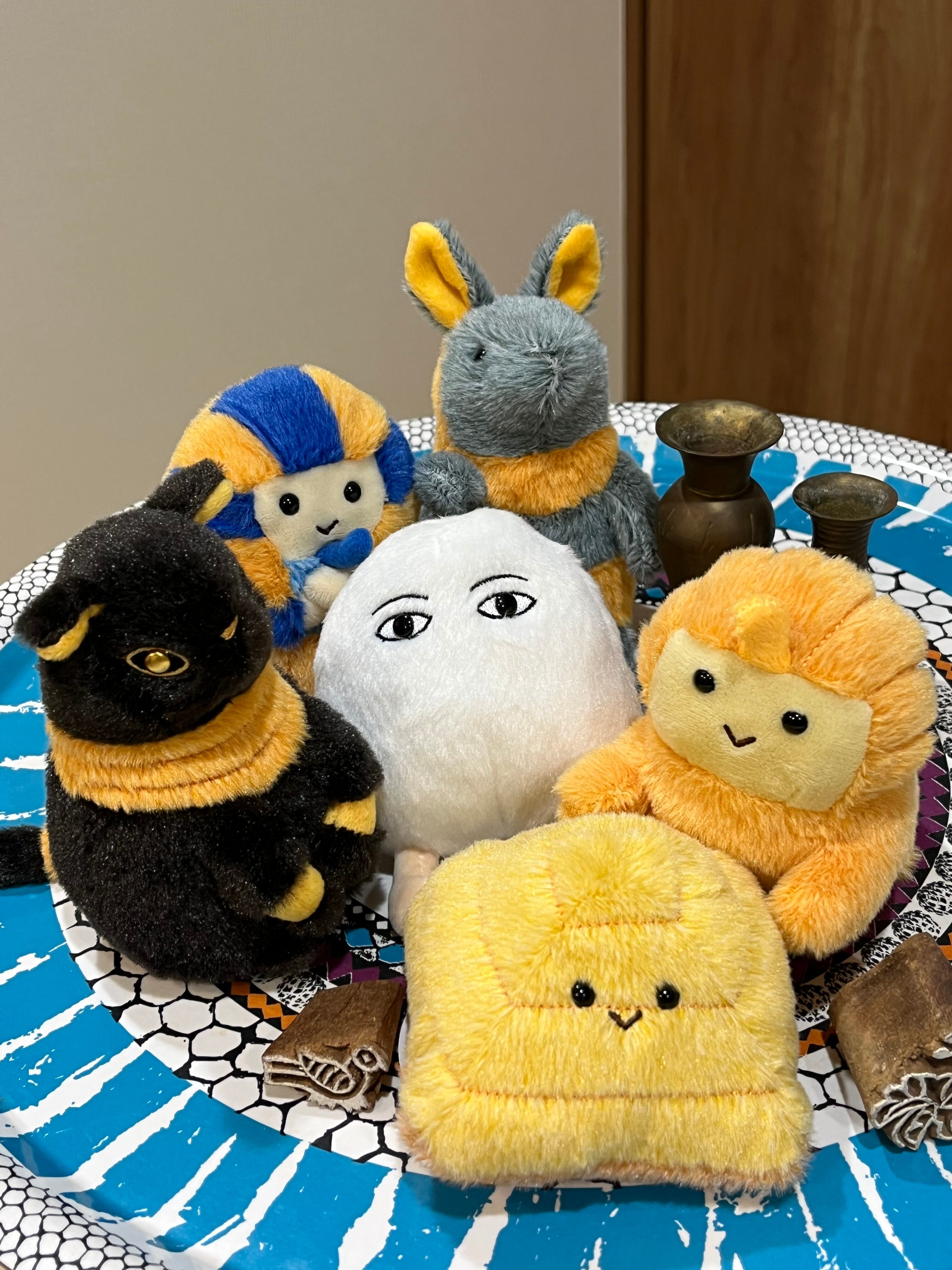 手のひらサイズのぬいぐるみ ポストカード付き エジプト スフィンクス