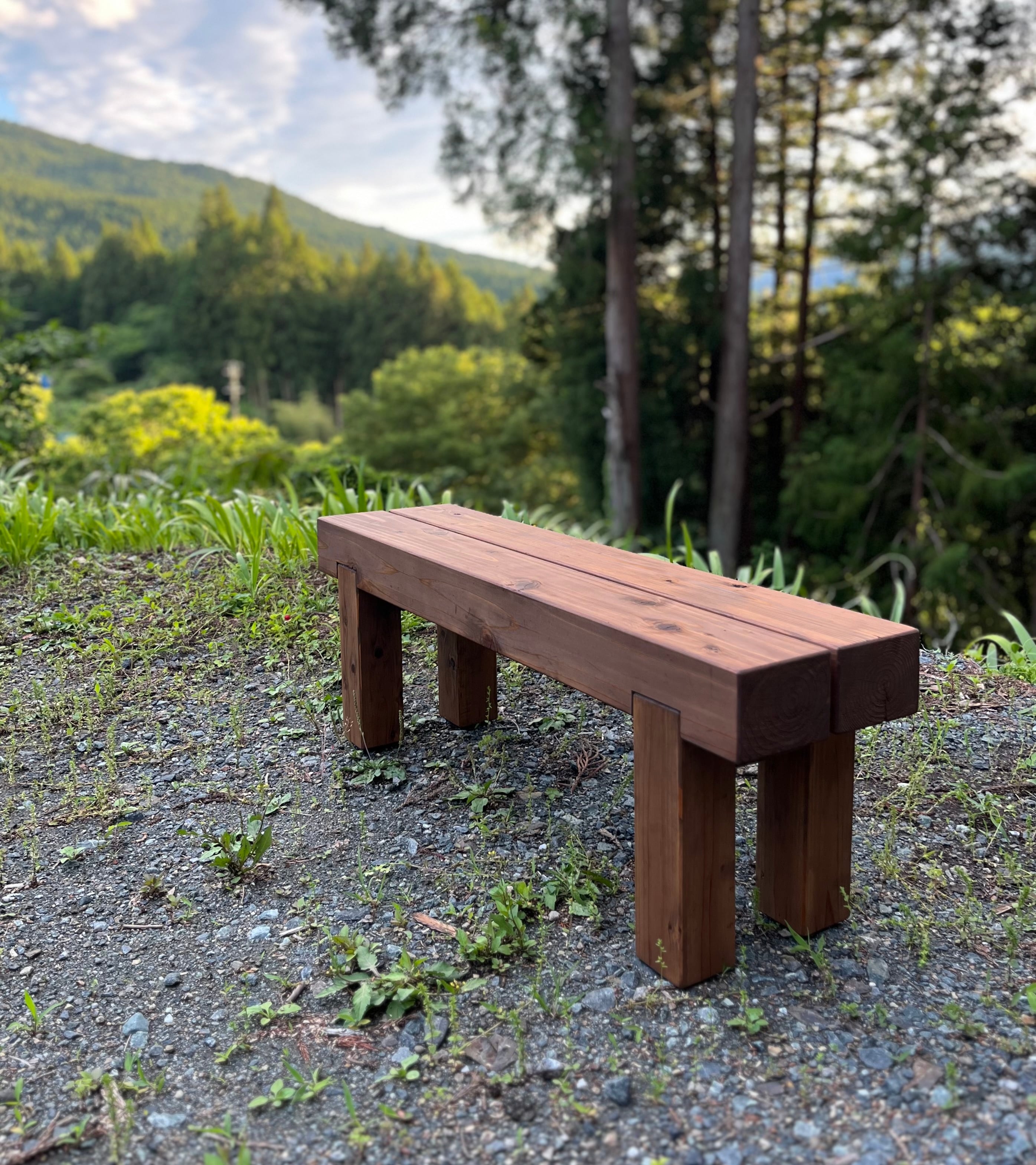 どっしり100cmフラワーガーデンベンチ｜防腐処理済・屋外OK | SantaPa