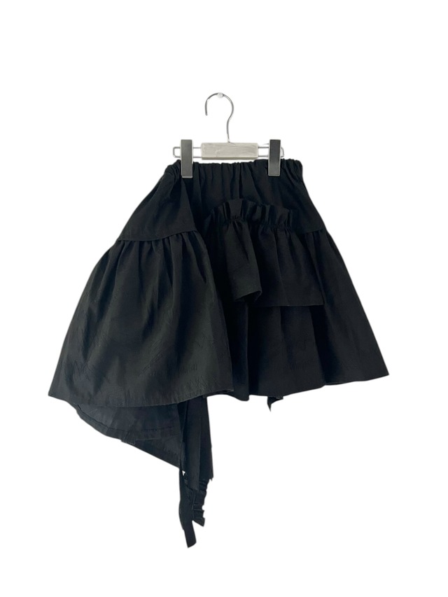 FULLY EMBROIDERED WRAP SKIRT col.BLACK / ADULT F