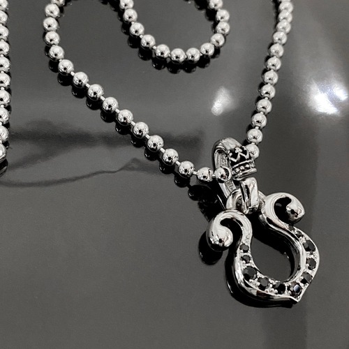 PENDANT [RHYTHMIC HORSESHOE] with CUBIC ZIRCONIA / リズミックホースシュー・キュービックジルコニアペンダント
