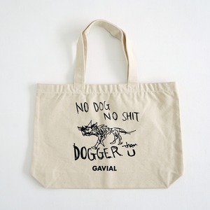 TOTE BAG  “NO DOG NO SHIT” (NATURAL) / GAVIAL